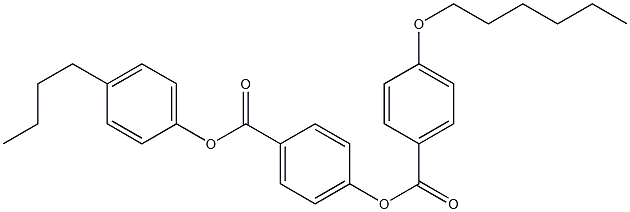 4-butylphenyl 4-{[4-(hexyloxy)benzoyl]oxy}benzoate Struktur