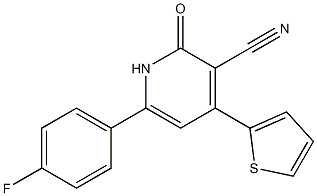 6-(4-fluorophenyl)-2-oxo-4-(2-thienyl)-1,2-dihydro-3-pyridinecarbonitrile Structure
