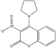 3-nitro-4-(1-pyrrolidinyl)-2H-chromen-2-one,,结构式