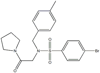 4-bromo-N-(4-methylbenzyl)-N-(2-oxo-2-pyrrolidin-1-ylethyl)benzenesulfonamide Structure