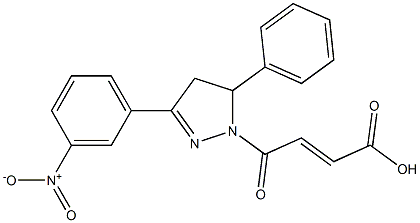 4-(3-{3-nitrophenyl}-5-phenyl-4,5-dihydro-1H-pyrazol-1-yl)-4-oxo-2-butenoic acid,,结构式