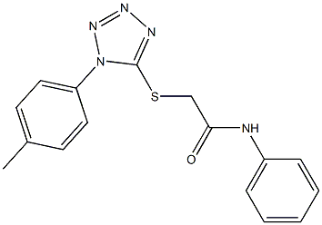 2-{[1-(4-methylphenyl)-1H-tetraazol-5-yl]sulfanyl}-N-phenylacetamide Struktur