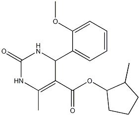 2-methylcyclopentyl 4-(2-methoxyphenyl)-6-methyl-2-oxo-1,2,3,4-tetrahydro-5-pyrimidinecarboxylate