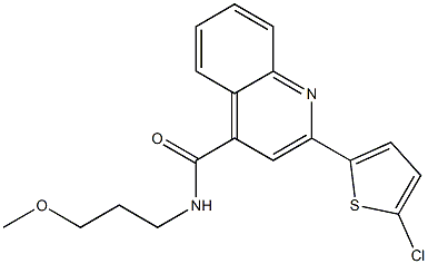 2-(5-chloro-2-thienyl)-N-(3-methoxypropyl)-4-quinolinecarboxamide 结构式