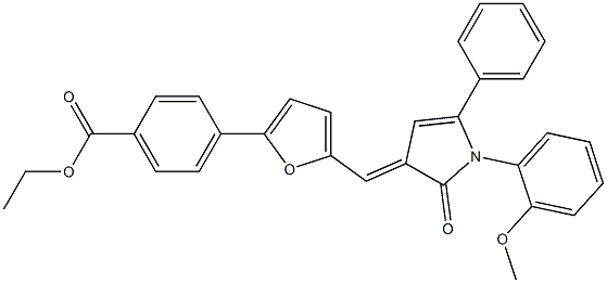 ethyl 4-(5-{[1-(2-methoxyphenyl)-2-oxo-5-phenyl-1,2-dihydro-3H-pyrrol-3-ylidene]methyl}-2-furyl)benzoate