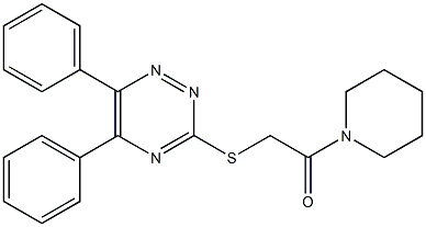 3-{[2-oxo-2-(1-piperidinyl)ethyl]sulfanyl}-5,6-diphenyl-1,2,4-triazine