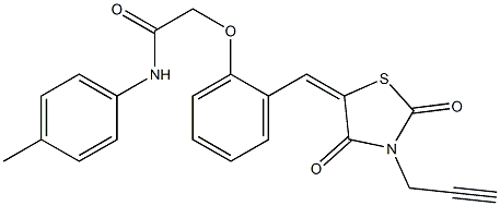 2-(2-{[2,4-dioxo-3-(2-propynyl)-1,3-thiazolidin-5-ylidene]methyl}phenoxy)-N-(4-methylphenyl)acetamide