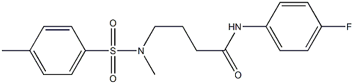 N-(4-fluorophenyl)-4-{methyl[(4-methylphenyl)sulfonyl]amino}butanamide Struktur