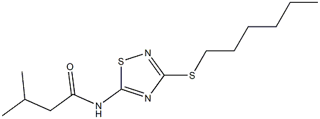  N-[3-(hexylsulfanyl)-1,2,4-thiadiazol-5-yl]-3-methylbutanamide