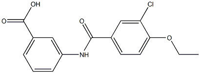 3-[(3-chloro-4-ethoxybenzoyl)amino]benzoic acid 化学構造式