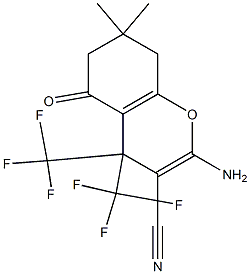 2-amino-7,7-dimethyl-5-oxo-4,4-bis(trifluoromethyl)-5,6,7,8-tetrahydro-4H-chromene-3-carbonitrile|