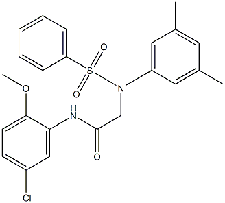 N-(5-chloro-2-methoxyphenyl)-2-[3,5-dimethyl(phenylsulfonyl)anilino]acetamide