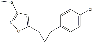 5-[2-(4-chlorophenyl)cyclopropyl]-3-isoxazolyl methyl sulfide Structure