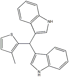 3-[1H-indol-3-yl(3-methyl-2-thienyl)methyl]-1H-indole Structure