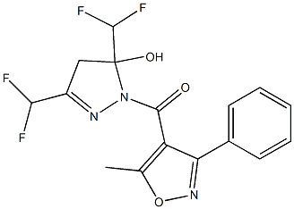 3,5-bis(difluoromethyl)-1-[(5-methyl-3-phenyl-4-isoxazolyl)carbonyl]-4,5-dihydro-1H-pyrazol-5-ol