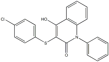 3-[(4-chlorophenyl)sulfanyl]-4-hydroxy-1-phenyl-2(1H)-quinolinone|