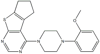 4-[4-(2-methoxyphenyl)-1-piperazinyl]-6,7-dihydro-5H-cyclopenta[4,5]thieno[2,3-d]pyrimidine Struktur