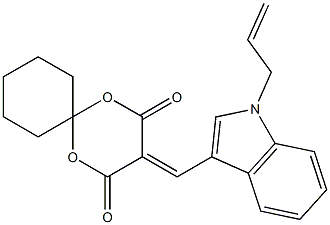 3-[(1-prop-2-enyl-1H-indol-3-yl)methylidene]-1,5-dioxaspiro[5.5]undecane-2,4-dione|