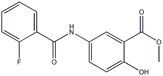 methyl 5-[(2-fluorobenzoyl)amino]-2-hydroxybenzoate 化学構造式
