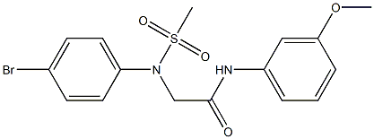 2-[4-bromo(methylsulfonyl)anilino]-N-(3-methoxyphenyl)acetamide