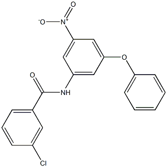 3-chloro-N-{3-nitro-5-phenoxyphenyl}benzamide Structure