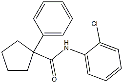 N-(2-chlorophenyl)-1-phenylcyclopentanecarboxamide 化学構造式