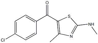 (4-chlorophenyl)[4-methyl-2-(methylamino)-1,3-thiazol-5-yl]methanone,,结构式