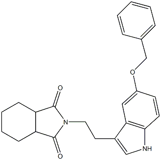 2-{2-[5-(benzyloxy)-1H-indol-3-yl]ethyl}hexahydro-1H-isoindole-1,3(2H)-dione Struktur