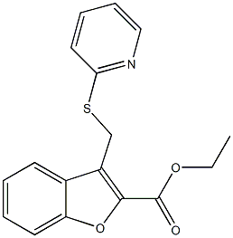 ethyl 3-[(2-pyridinylsulfanyl)methyl]-1-benzofuran-2-carboxylate 化学構造式