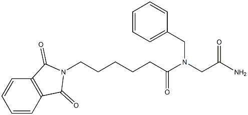 N-(2-amino-2-oxoethyl)-N-benzyl-6-(1,3-dioxo-1,3-dihydro-2H-isoindol-2-yl)hexanamide,,结构式