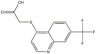 {[7-(trifluoromethyl)-4-quinolinyl]sulfanyl}acetic acid,,结构式