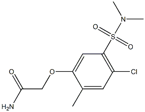 2-{4-chloro-5-[(dimethylamino)sulfonyl]-2-methylphenoxy}acetamide,,结构式
