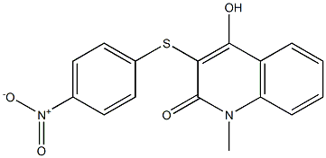 4-hydroxy-3-({4-nitrophenyl}sulfanyl)-1-methyl-2(1H)-quinolinone Structure