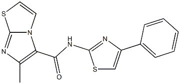 6-methyl-N-(4-phenyl-1,3-thiazol-2-yl)imidazo[2,1-b][1,3]thiazole-5-carboxamide Structure