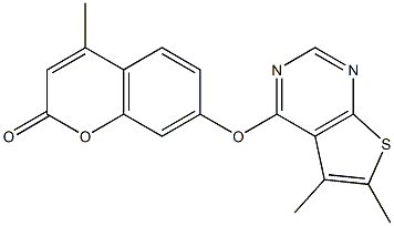  7-[(5,6-dimethylthieno[2,3-d]pyrimidin-4-yl)oxy]-4-methyl-2H-chromen-2-one