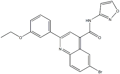 6-bromo-2-(3-ethoxyphenyl)-N-(3-isoxazolyl)-4-quinolinecarboxamide Struktur