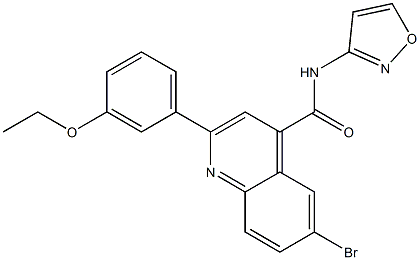 6-bromo-2-(3-ethoxyphenyl)-N-(3-isoxazolyl)-4-quinolinecarboxamide|