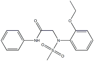 2-[2-ethoxy(methylsulfonyl)anilino]-N-phenylacetamide Struktur