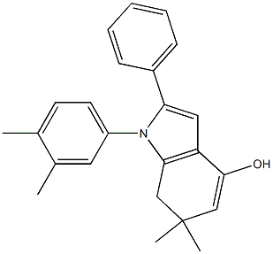 1-(3,4-dimethylphenyl)-6,6-dimethyl-2-phenyl-6,7-dihydro-1H-indol-4-ol 化学構造式