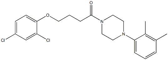 1-[4-(2,4-dichlorophenoxy)butanoyl]-4-(2,3-dimethylphenyl)piperazine Structure