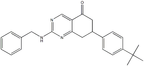 2-(benzylamino)-7-(4-tert-butylphenyl)-7,8-dihydro-5(6H)-quinazolinone 结构式