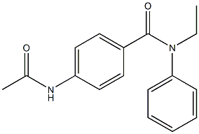 4-(acetylamino)-N-ethyl-N-phenylbenzamide,,结构式