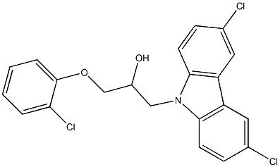 1-(2-chlorophenoxy)-3-(3,6-dichloro-9H-carbazol-9-yl)-2-propanol Structure