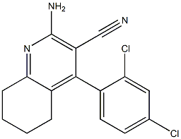 2-amino-4-(2,4-dichlorophenyl)-5,6,7,8-tetrahydro-3-quinolinecarbonitrile Struktur
