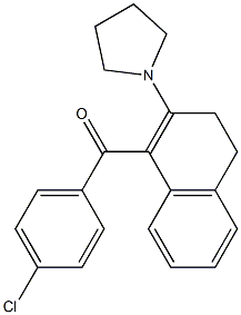 (4-chlorophenyl)[2-(1-pyrrolidinyl)-3,4-dihydro-1-naphthalenyl]methanone Structure