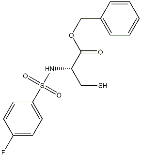 benzyl-N-[(4-fluorophenyl)sulfonyl]cysteine Struktur