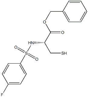 benzyl-N-[(4-fluorophenyl)sulfonyl]cysteine,,结构式