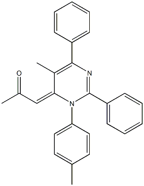 1-(5-methyl-3-(4-methylphenyl)-2,6-diphenyl-4(3H)-pyrimidinylidene)acetone