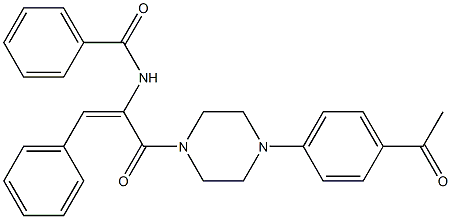 N-(1-{[4-(4-acetylphenyl)-1-piperazinyl]carbonyl}-2-phenylvinyl)benzamide|