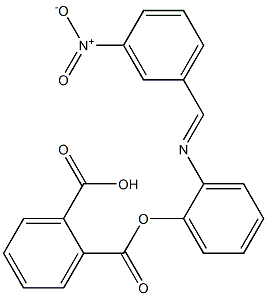 2-{[2-({3-nitrobenzylidene}amino)phenoxy]carbonyl}benzoic acid Struktur